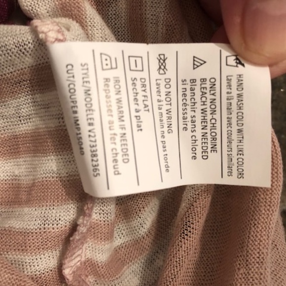 Vince Women's Linen Stripe Tapered Bottom Tank-Sz M-Like new! - Picture 7 of 7